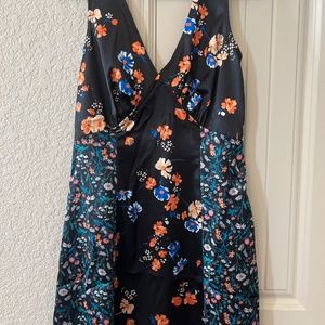 Nasty Gal Floral Silk Dress